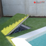 Tapa asistida depuradora piscina